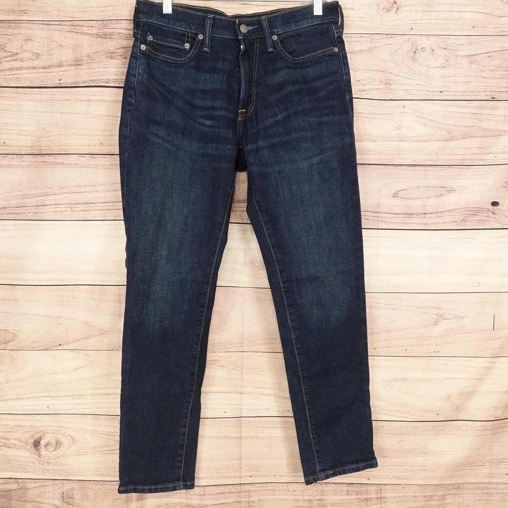 Abercrombie & Fitch Jeans Mens 30x30 Blue Athletic Skinny Stretch Dark Wash